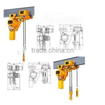 CE SGS small Electric Chain Hoist With Siemens Electric Motor and rail