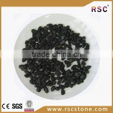 1-2cm black polished pebble stone placemats