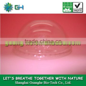 transparent plastic cups and dome lid,corn plastic, biodegradable underground