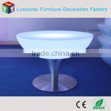 Rechargeable Battery Operated Illuminated Round Led Tea/coffee/cocktail Table photo-4