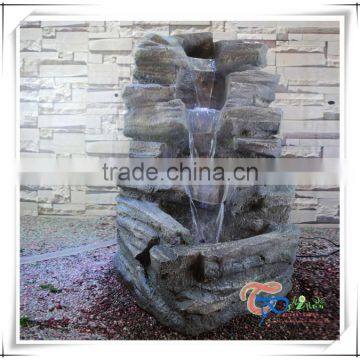 High Quality Outdoor Rock Garden Resin Water Fountain photo-2