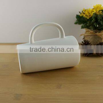 475ML White Thick Tall Porcelain Coffee Milk Mugs photo-5