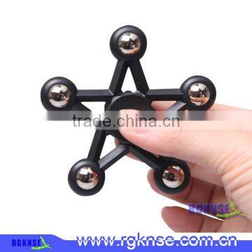 Factory Price Wholesale Five-pointed Star Shape Spinner Toy Fidget Spinner Plastic Hand Spinner With Glass Balls photo-4