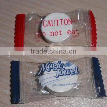 Candy Packing Compressed Magic Coin Hand Tissue Towel