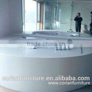 Clear modern design round acrylic bathtub