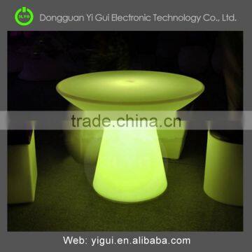 Plastic Material and Commercial Furniture General Use glowing dining tables