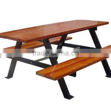 Arlau Outdoor Park Wooden 2 Seat Bench With Table photo-4