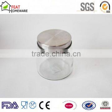 High quality glass jars with metal cap glass jar with lid