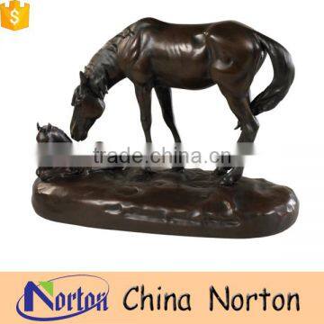 Small cast bronze horse gifts statues hotel decoration NTBH-HR036Y