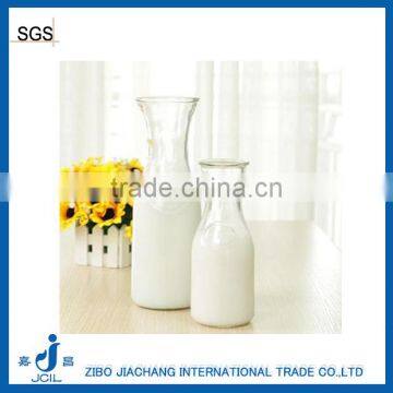 Thin Stemless Water Pitcher Bulk Milk Glass Bottle