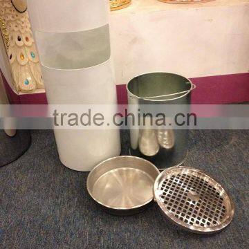 Round Metal Color Coded Dustbin With Ashtray GPX-17 photo-2