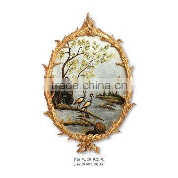 Flower/ Bird Hand Drawing With Oval Frame MK-0019-01 photo-3