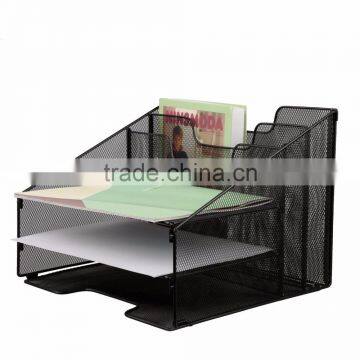 2017 amazon popular design black metal mesh disassemble file sorter organizer