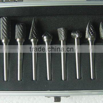 10 pcs Tungsten Carbide Burrs Cutter Set/ Solid Carbide Rotary Burrs for Cutting Metal