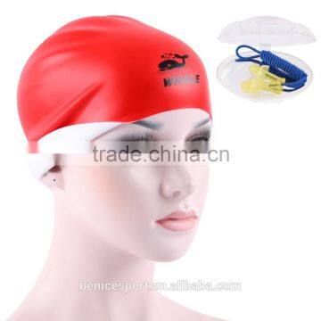 Wholesale Silicone Swim Caps OEM/ODM Elastic Waterproof Soft Swimming Caps Novelty Swim Hats Bathing Cap Logo Printin (CAP-1200) photo-6