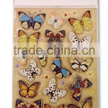 Lovely & Vivid Butterfly Sticker in various colors, Popular Scrapbooking Decorative Sticker