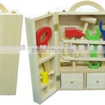 wooden toolbox toy,wooden case,tool box