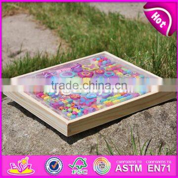 2017 New Design Educational Wooden Threading Toys for Toddlers W11E059 photo-6