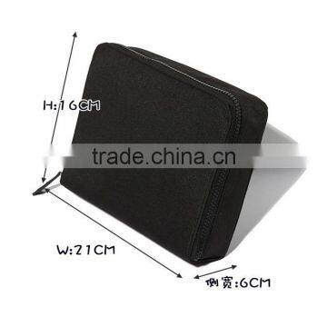 Black pu Leather Designer Makeup Bag With Professional photo-2