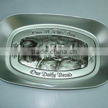 Square Tin Food Tray