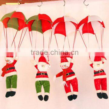 Santa Claus Snowman In Parachute Christmas Tree Hanging Ornament Xmas Decoration