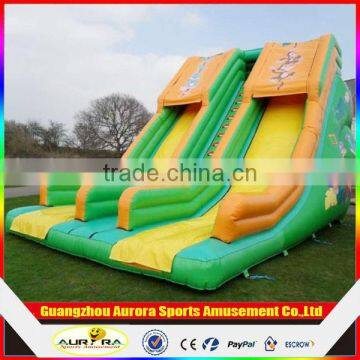 2016 New design giant adult inflatable slide with double line