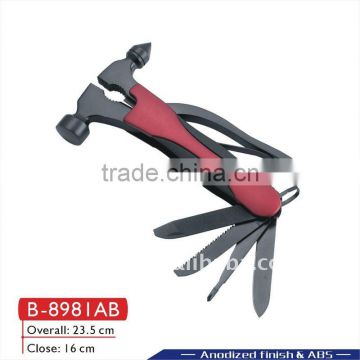 2014 New design multi functional stainless steel hammer wrench hand tools B-8981AB