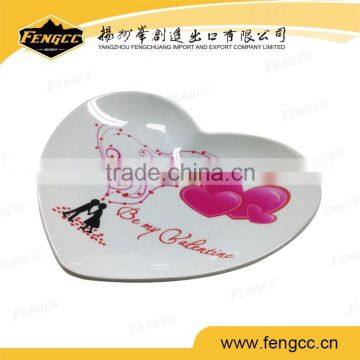 Heart Shape Solid Color 100% Melamine Plate photo-2