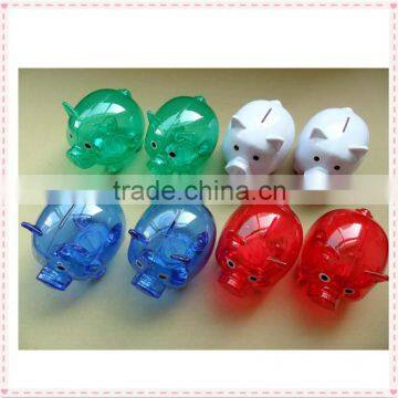 Transparent piggy bank money saving box for promotion,OEM welcome