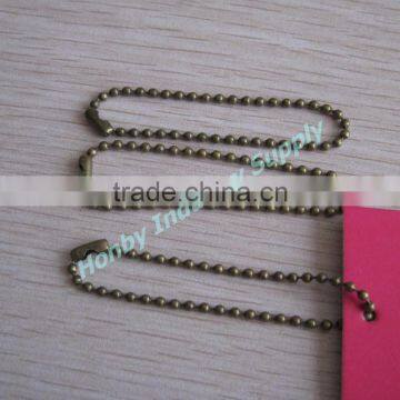 STOCK 15cm per pc Antibrass Metal Bead Key Ring Tag chain