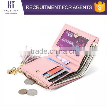 High Quality Leisure Ladies Slim Multiple Card Holder Wallet Best Selling Fashion Women Mini Genuine Split Cow Leather Wallets