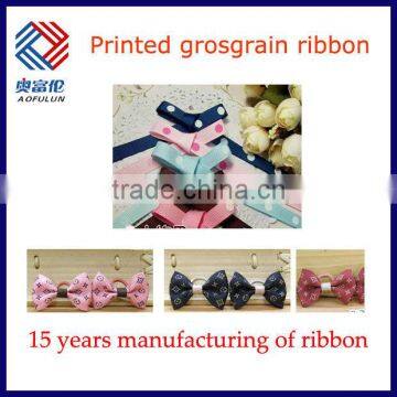 Dot printed grosgrain ribbon for South Korea headdress flower