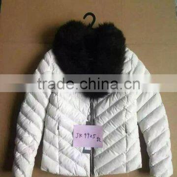 GZY Comfortable Female Goose Down Jacket Middle East Model England 2017 Stock Wholesale Guangzhou Good Quality photo-5