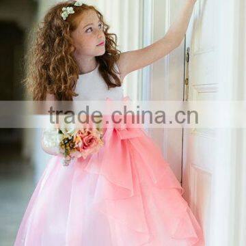 2 Colors Sweety Halter Gown Little Queen Flower Girl Dress photo-2