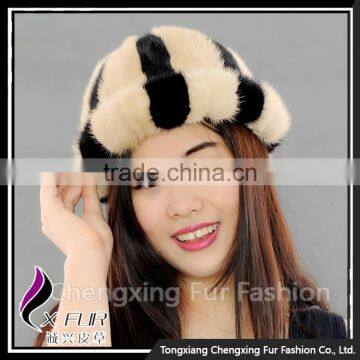 CX-C-197K Wholesale Factory Price Mink Fur Knitted Custom Hat