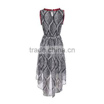 Maxnegio Long Dress Chiffon New Style Irregular Hem Chiffon Beach Dress photo-6