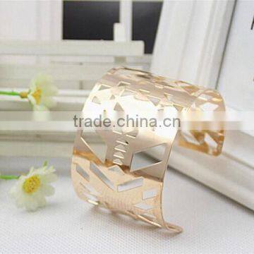 2015 Fashion Metal Gold Hollow Open Bangle Jewelry Adjustable photo-3