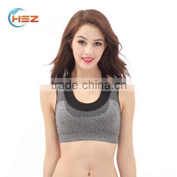 HSZ-0850 New Design Of Girl Seamless Sports Bra Latest Hot Sexy Women Gym Wear Fitness Apparel Pictures Ladies Black Bra Photos