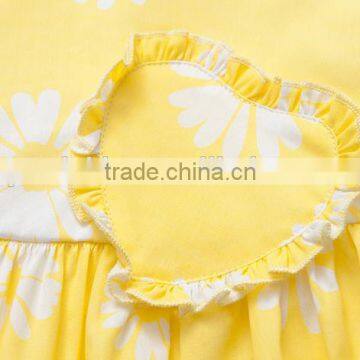 New European and American Cute Princess Dress Daisy Printed Frock photo-5