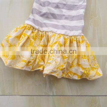 DYJ-130 Fancy Baby Ruffle Rompers With Yellow Pocket Design Wholesale Clothing Baby Boutique Cotton Jumpsuit photo-4