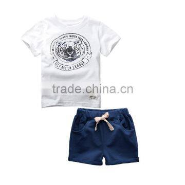 J3614 2017 Fashion Baby Boy Printed T-shirt Shorts Set Wear, Baby Clothes Clothing Set photo-3