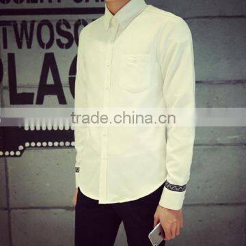 Spring and autumn season men's long sleeved shirt of the Korean version of the style of the body of the youth card