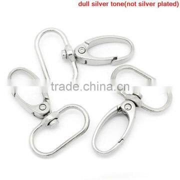 Hook Lobster Swivel Clasps Trigger Clips Snap For Key Ring Silver Tone 4.5x3.1cm,20PCs,Newest