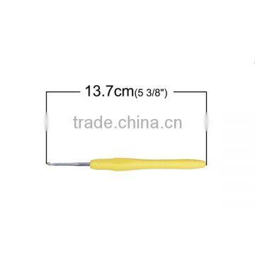 High Quality Custom Yellow 2.5mm 13.7cm TPR Aluminum Crochet Hooks photo-2