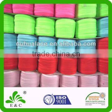 Wholesale 5/8'' shiny fold over elastic packed by spool