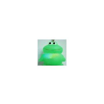 Customized Design Cool Frog Shaped PVC Material LED Flashing Keychain for Holidays Gifts
