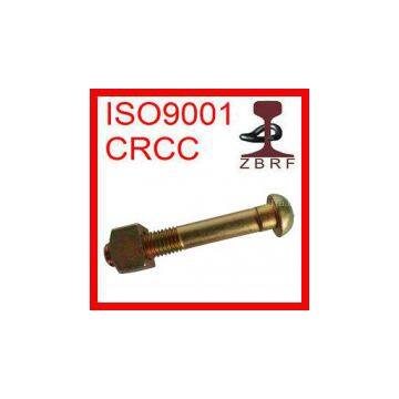 Carbon Steel Grade 8.8 Oval Neck Track Bolt Rail Fish Bolt for Turnouts