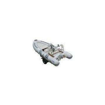 Hand Made FRP Inflatable RIB Boats , Deep - V Fiberglass Hull Inflatable Fishing Dinghy
