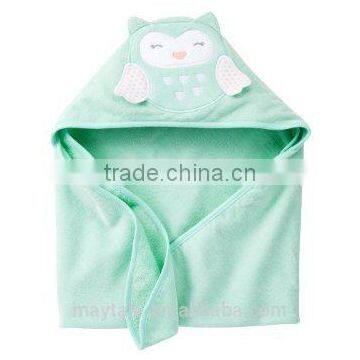 100% cotton bamboo baby towel with hooded and embroidery brand