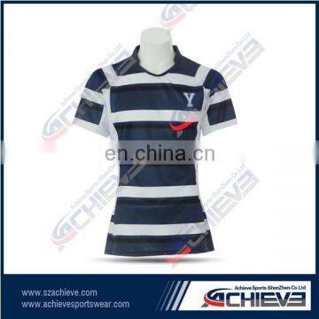 Sublimation fashion rugby jersey for female